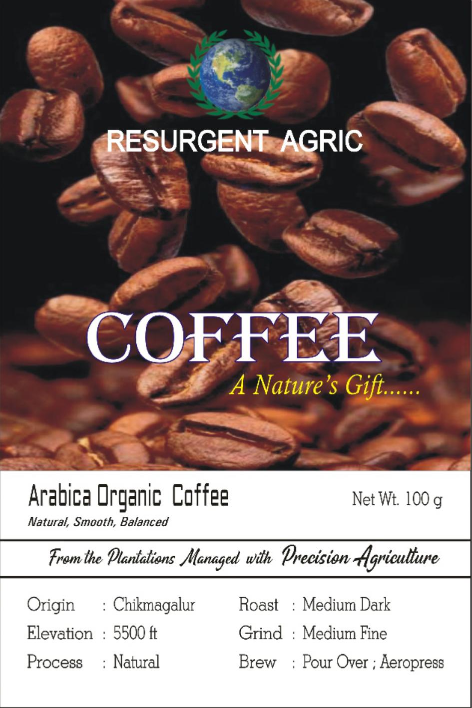 Arabica Organic Coffee (Medium Dark - Medium Fine)