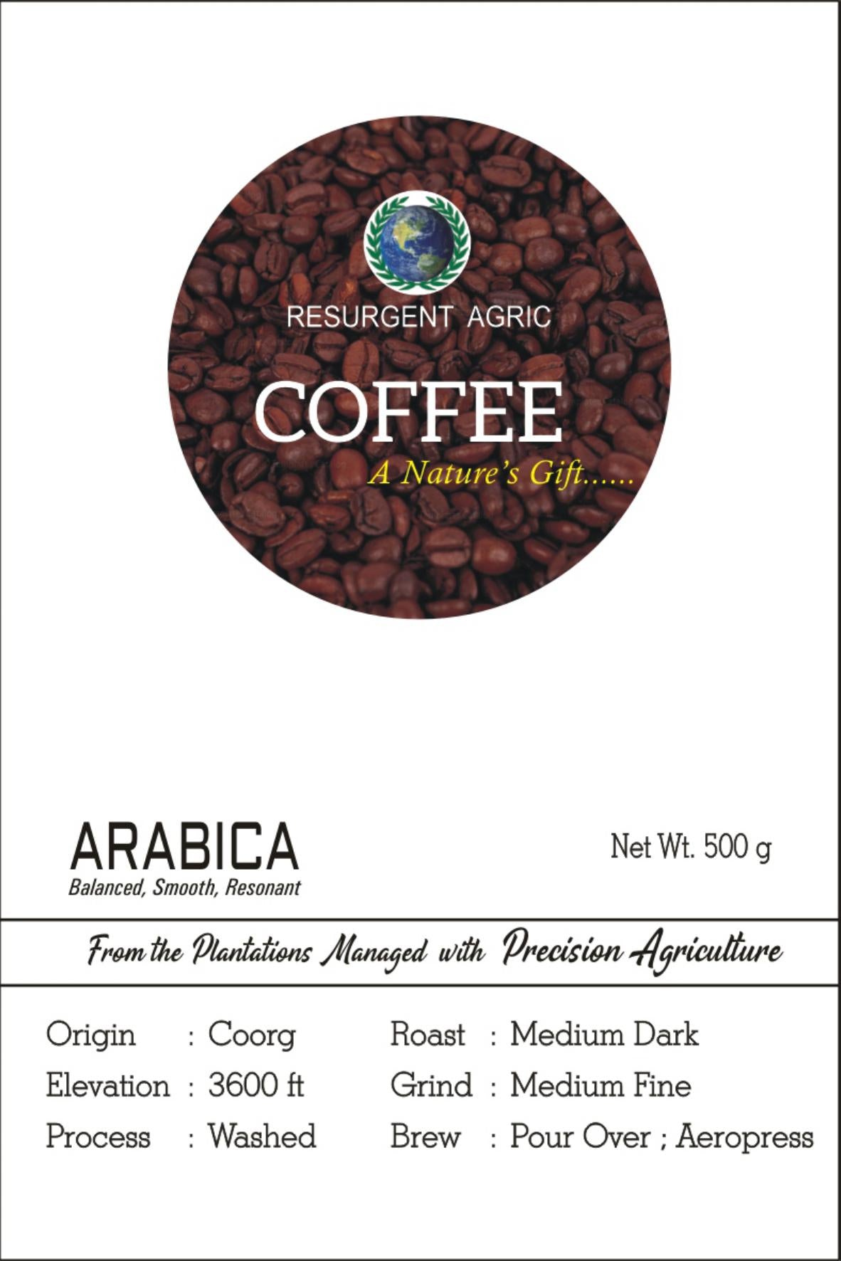 Arabica Washed (Medium Dark - Medium Fine)