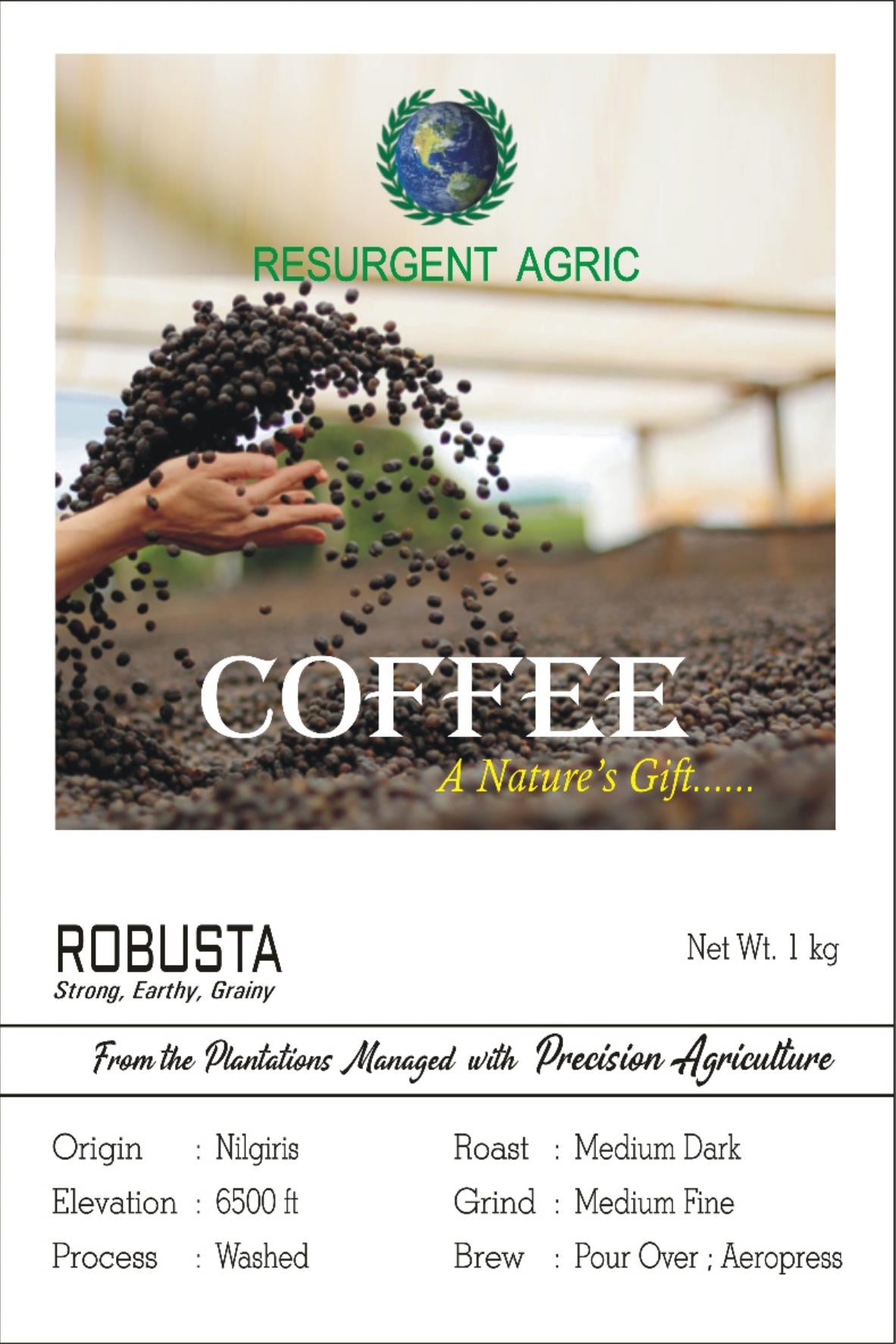 Robusta Washed (Medium Dark - Medium Fine)